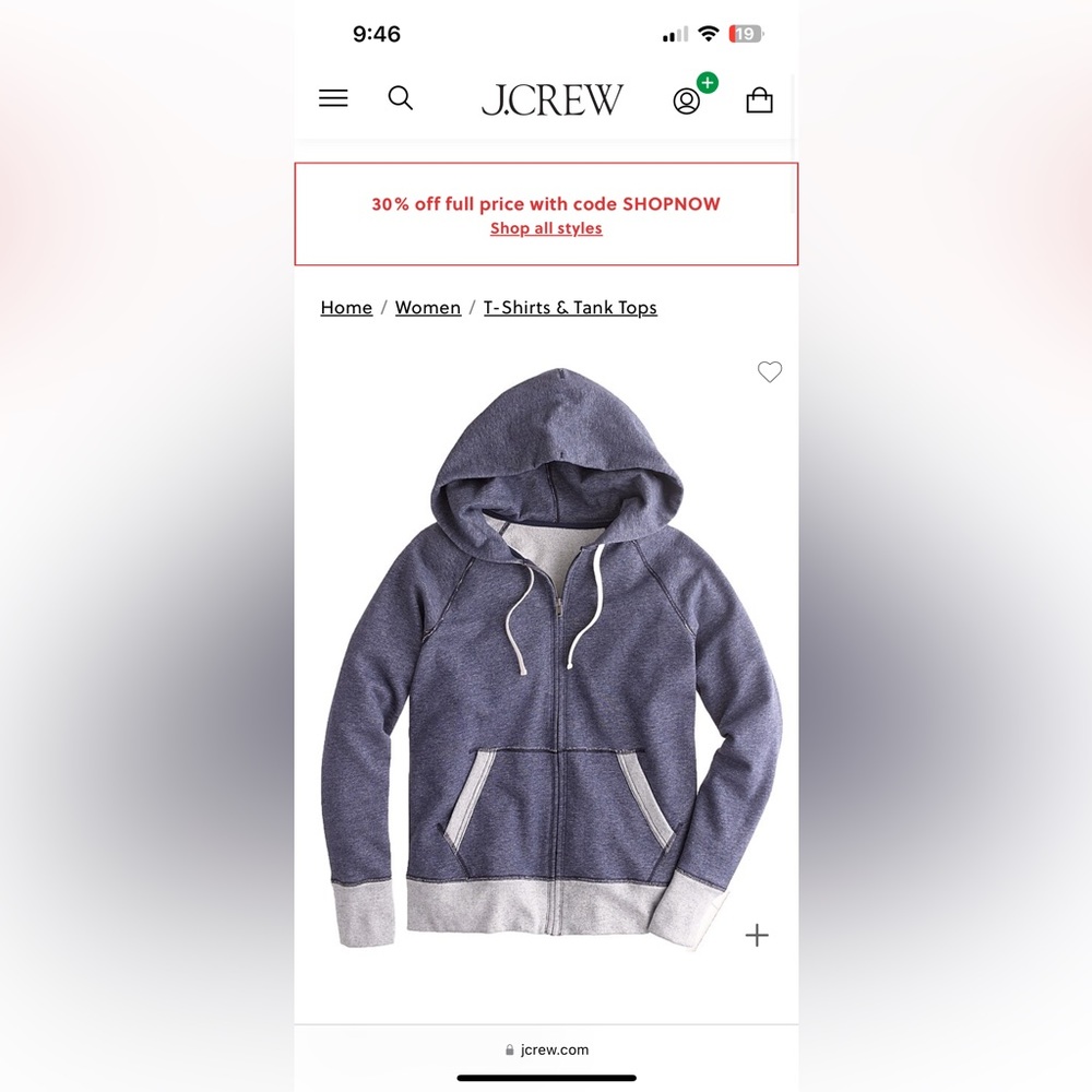 J.Crew Cotton hoodie